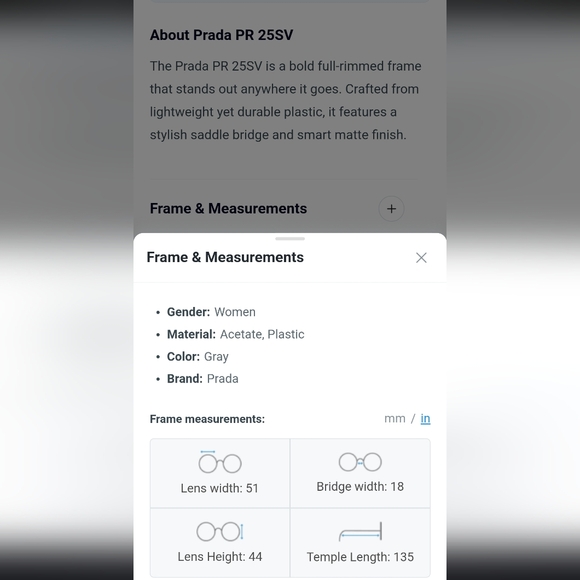 Gray PRADA 25sv Glasses - Picture 10 of 11